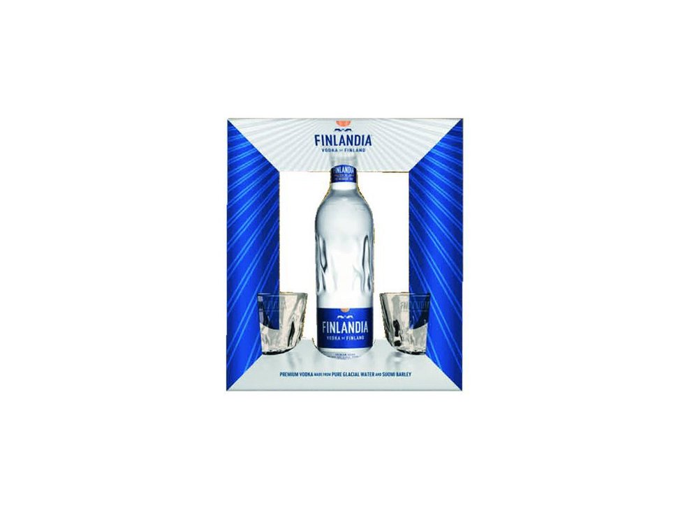 Jedinečná jemná vodka Finlandia z ječmene, který zraje pod paprskami půlnočního slunce a ledovcové vody v novém designu lahve a v exluzivním dárkovém setu s 2 skleničkami za 399 Kč