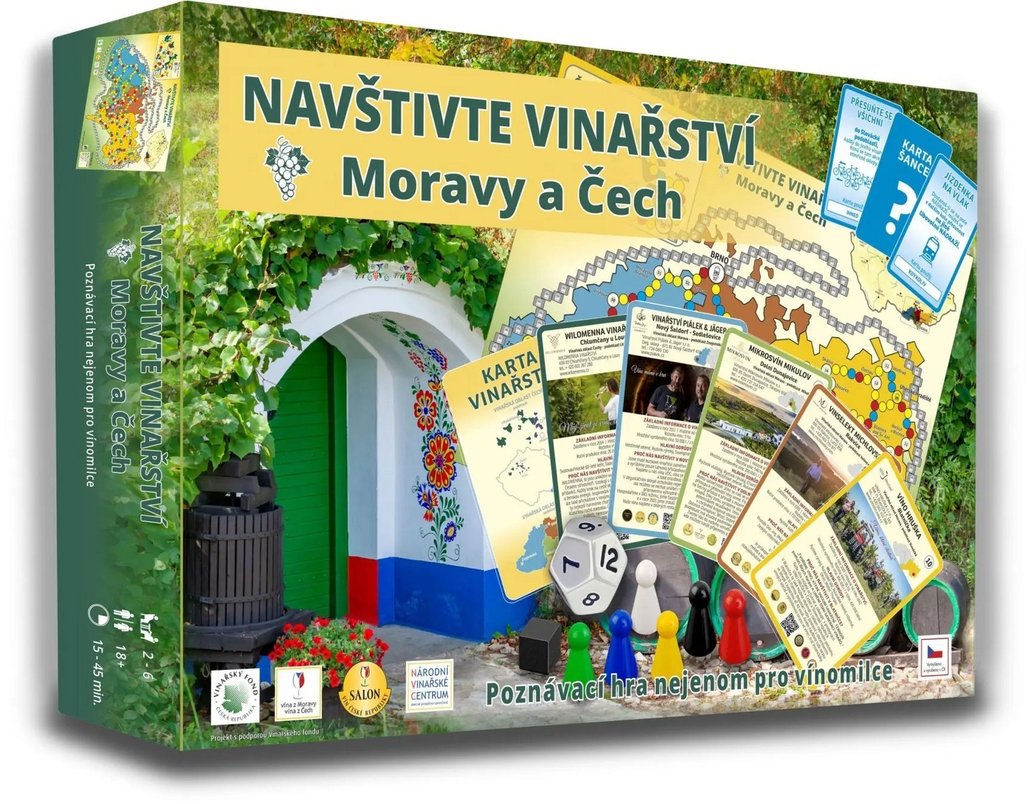 Vinná hra NAVŠTIVTE VINAŘSTVÍ Moravy a Čech