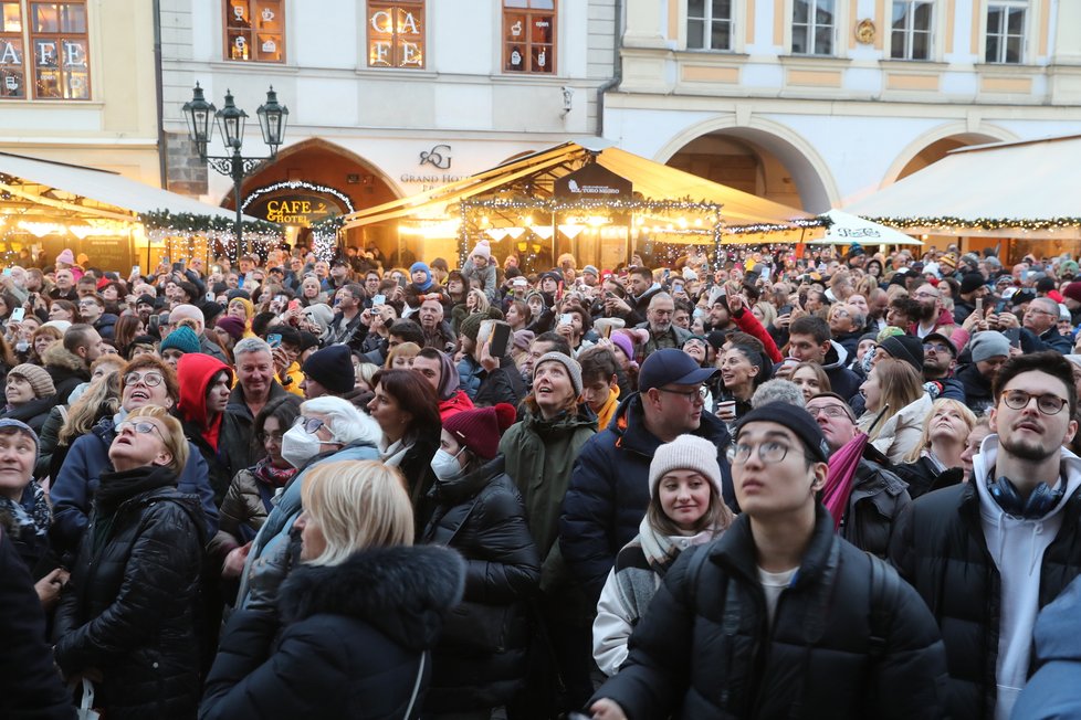 Vánoční trhy na Staroměstském náměstí v celé své kráse (26. listopad 2022)