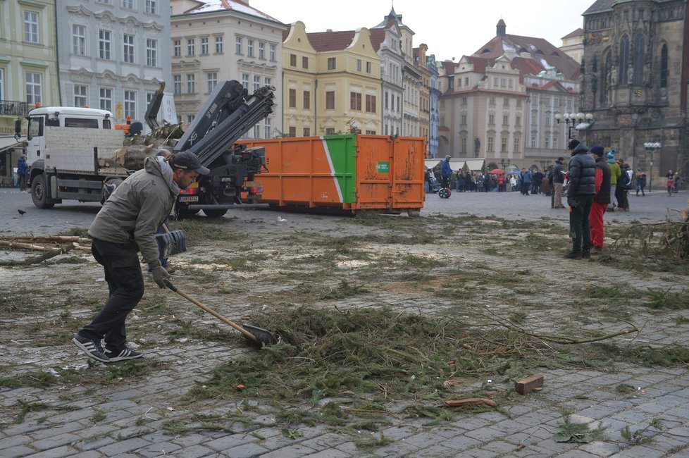 Po šesti hodinách už nebylo po stromku ani vidu, ani slechu.