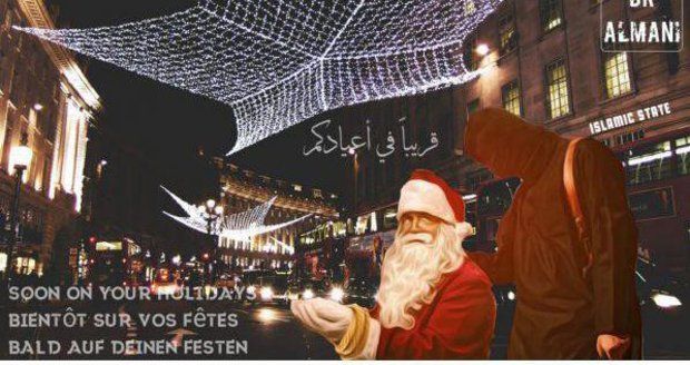 Poprava Santy a úchylné plakáty: Islamisté vyhrožují útoky na vánoční trhy