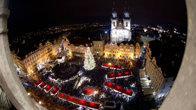 Vánoční trhy na pražském Staromětském námětí