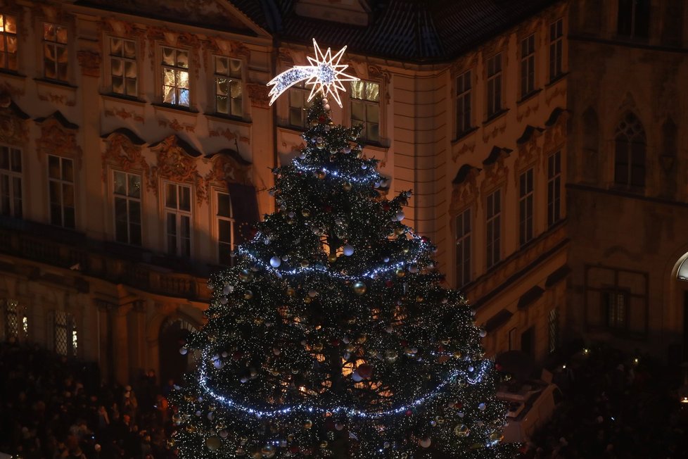 Vánoční trhy na Staroměstském náměstí v roce 2018.