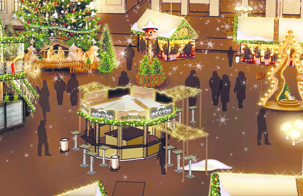 Takhle budou vypadat vánoční trhy na Staroměstském náměstí. Symbolizovány budou na motivy Tří oříšků pro Popelku.