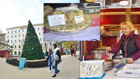 Na Tylově náměstí otevřeli stánkaři vánoční trhy.