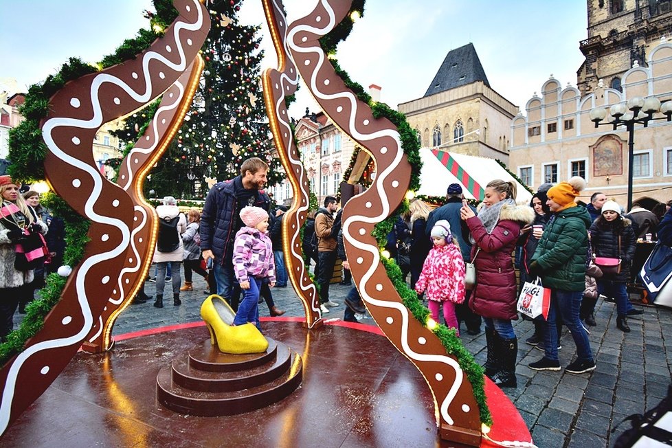 Vánoční trhy na Staroměstském náměstí z minulého roku