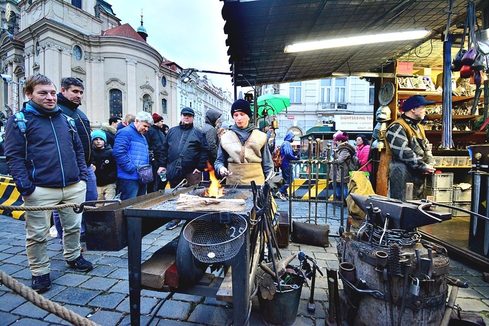 Vánoční trhy na Staroměstském náměstí z minulého roku