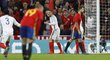 Útočník Anglie Jamie Vardy předvedl po svém gólu do sítě Španělska Mannequin Challenge