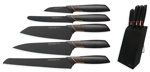 Sada kvalitních nožů EDGE finské značky Fiskars potěší každou kuchařku, www.fiskars.com, 2940 Kč