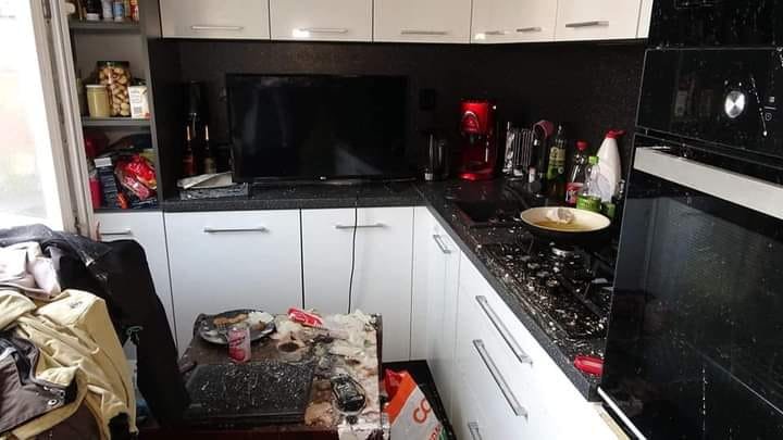 Kuchyň v bytě Světlany (39) po explozi.