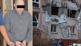 Karel J. (38) dostal za obecné ohrožení 14 let. Dům, kde vybouchla varna pervitinu, je stále neobyvatelný.