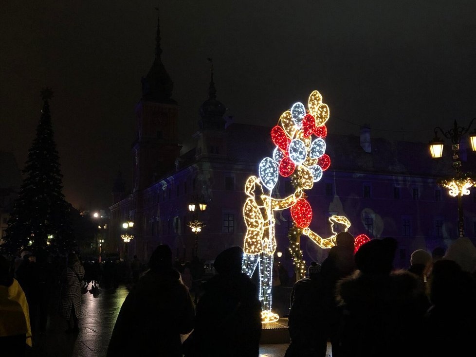 Vánoční atmosféra ve Varšavě (prosinec 2022)