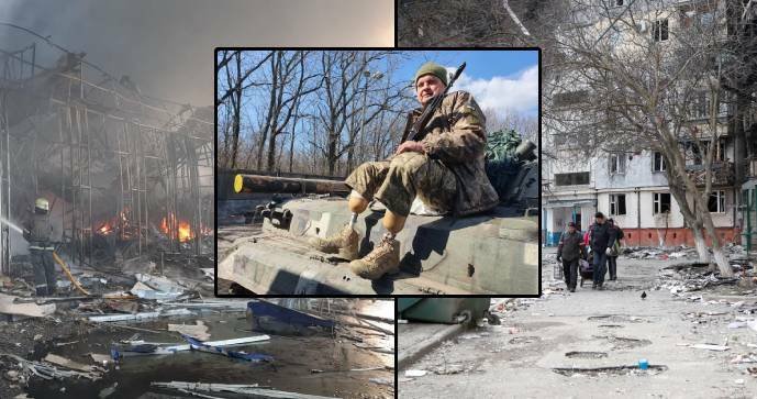 Vasyl  (55), který přišel před lety o obě nohy, se nechal naverbovat do armády. Náborářům řekl, že nemá jednu nohu.