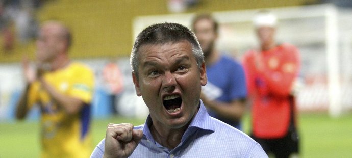 Trenér Teplic David Vavruška slavil vyrovnávací gól proti Plzni