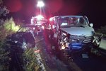 Mladý řidič osobáku na Hodonínsku ve velké rychlosti zavinil srážku s dodávkou. Zranilo se sedm osob, z toho jedna těžce.