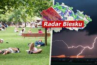 Pátečních až 35 °C utnou v Česku silné bouřky s kroupami a vichrem. Sledujte radar Blesku