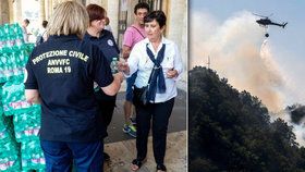 Vlna úmorných veder: V Římě rozdávají turistům vodu, na Balkáně hoří