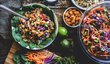 Zdravá salátová miska s baby špenátem a quinoou