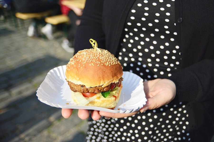 Veganský  burger