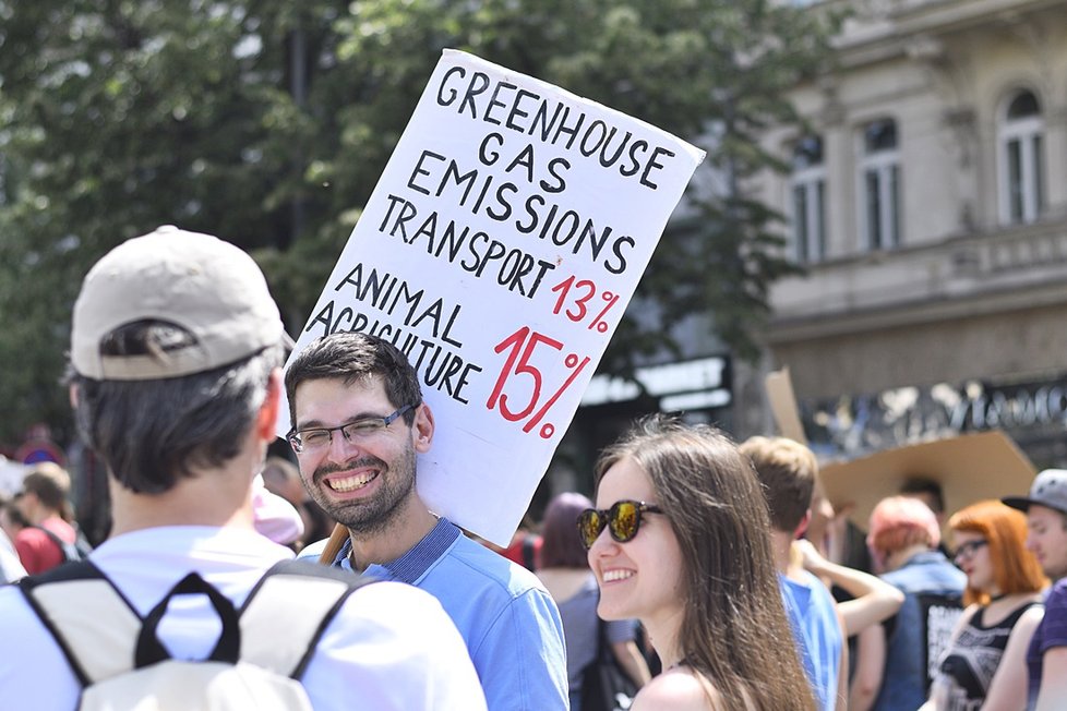 Stovky veganů z celého Česka se sešly na Václaváku. Demonstrativním průvodem bojovali za práva všech zvířat.