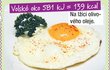 Kalorické hodnoty různě upravených pokrmů z vajec...