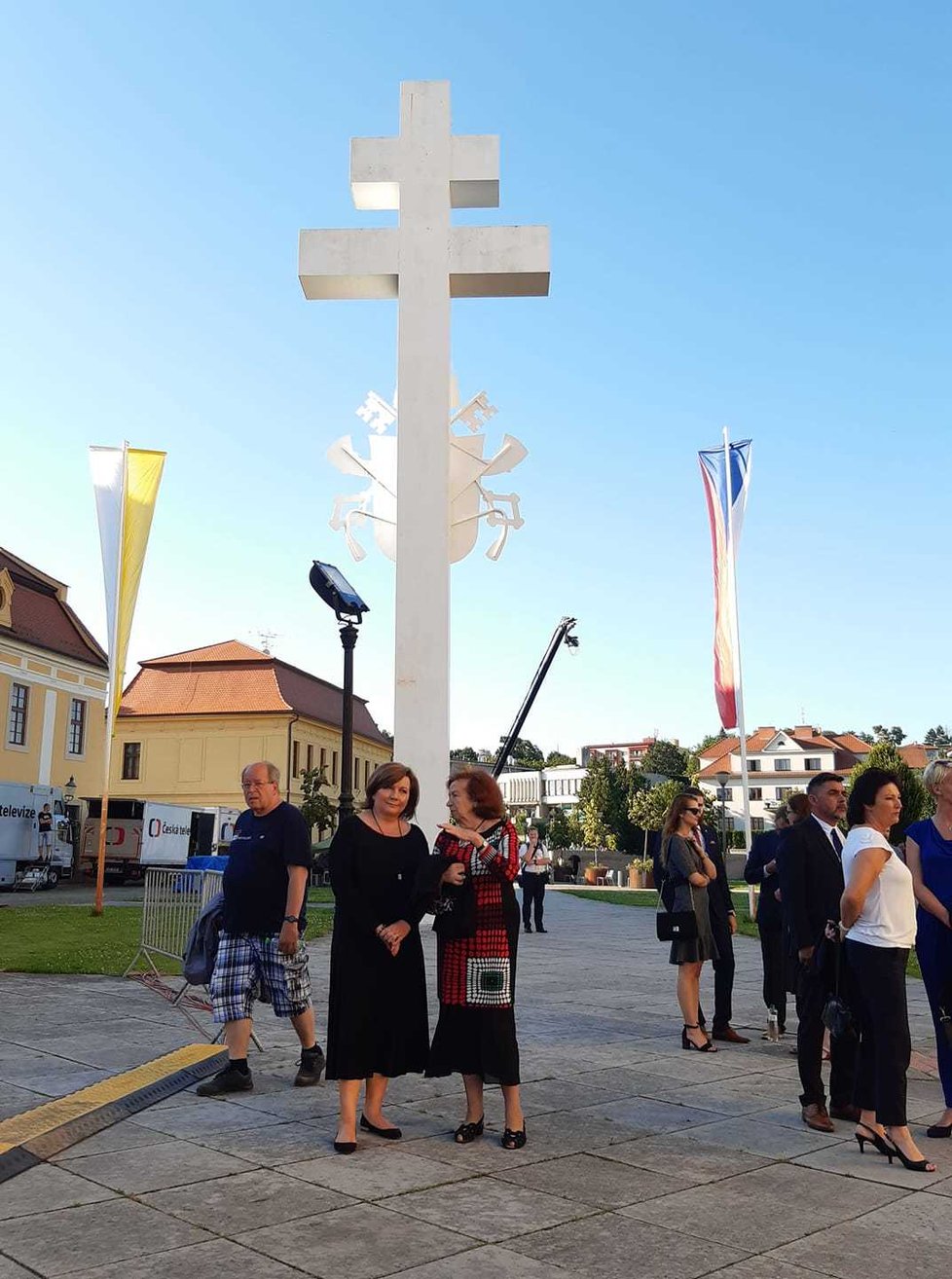 Alena Schillerová (za ANO) a Livia Klausová na Velehradě