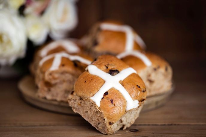 Britské hot cross buns