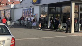 Důsledek zavřených obchodů v pátek: Češi se nahrnuli do front, Prouza si rýpl