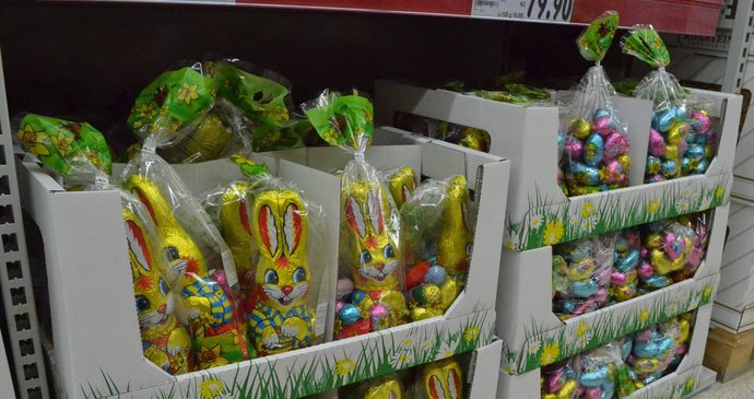 Velikonoční zboží se u nás prodává už na konci ledna