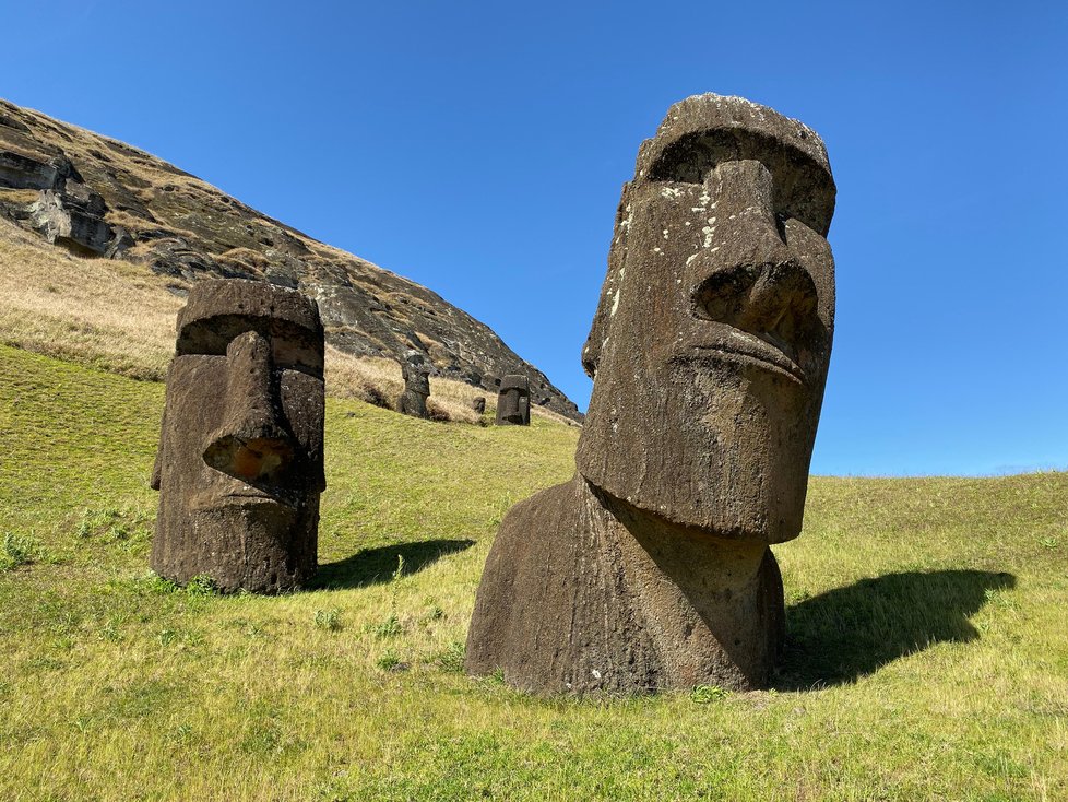 Velikonoční ostrovy jsou známé monolitickými sochami Moai