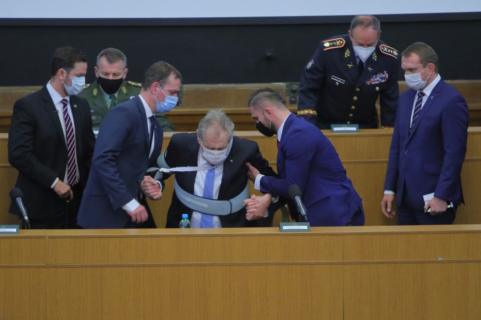 Prezident Miloš Zeman na velitelském shromáždění Armády ČR