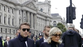 Francouzský prezident Emmanuel Macron s manželkou Brigitte.