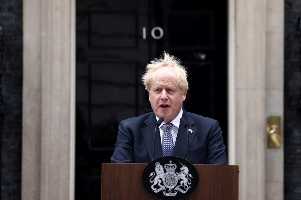 Boris Johnson oznámil rezignaci. (7.7.2022)