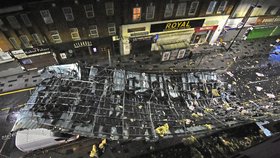 Anglii a Wales bičuje bouře Brendan, ve městě Slough se zřítila střecha bytového komplexu,(15.01.2020).