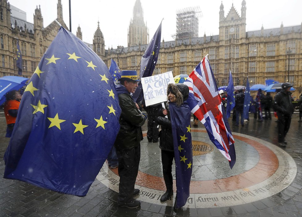 Protest proti brexitu.