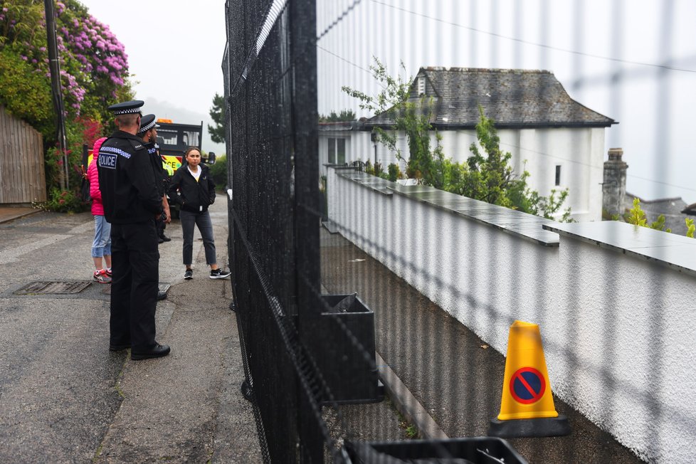 Přípravy na summit G7 v jihoanglickém Cornwallu.