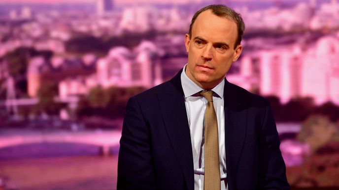 Britský ministr zahraničí Dominic Raab.