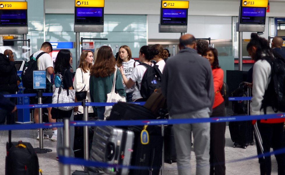 Londýnské letiště Heathrow.