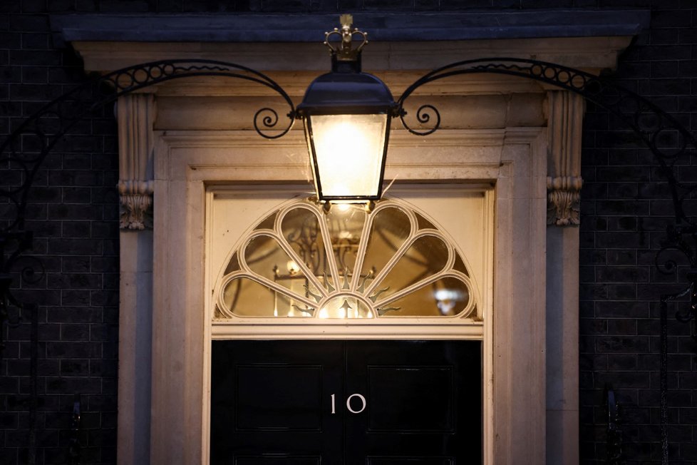 Downing street 10, sídlo britských premiérů. (7. 7. 2022)