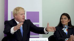 Premiér Boris Johnson s ministryní vnitra Priti Patelovou