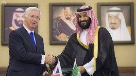 Korunní princ Mohamed bin Salmán jednal s ministrem obrany Fallonem.