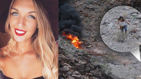 Krásná Becky zemřela při pádu vrtulníku. Další ženě se plamenům podařilo utéct.