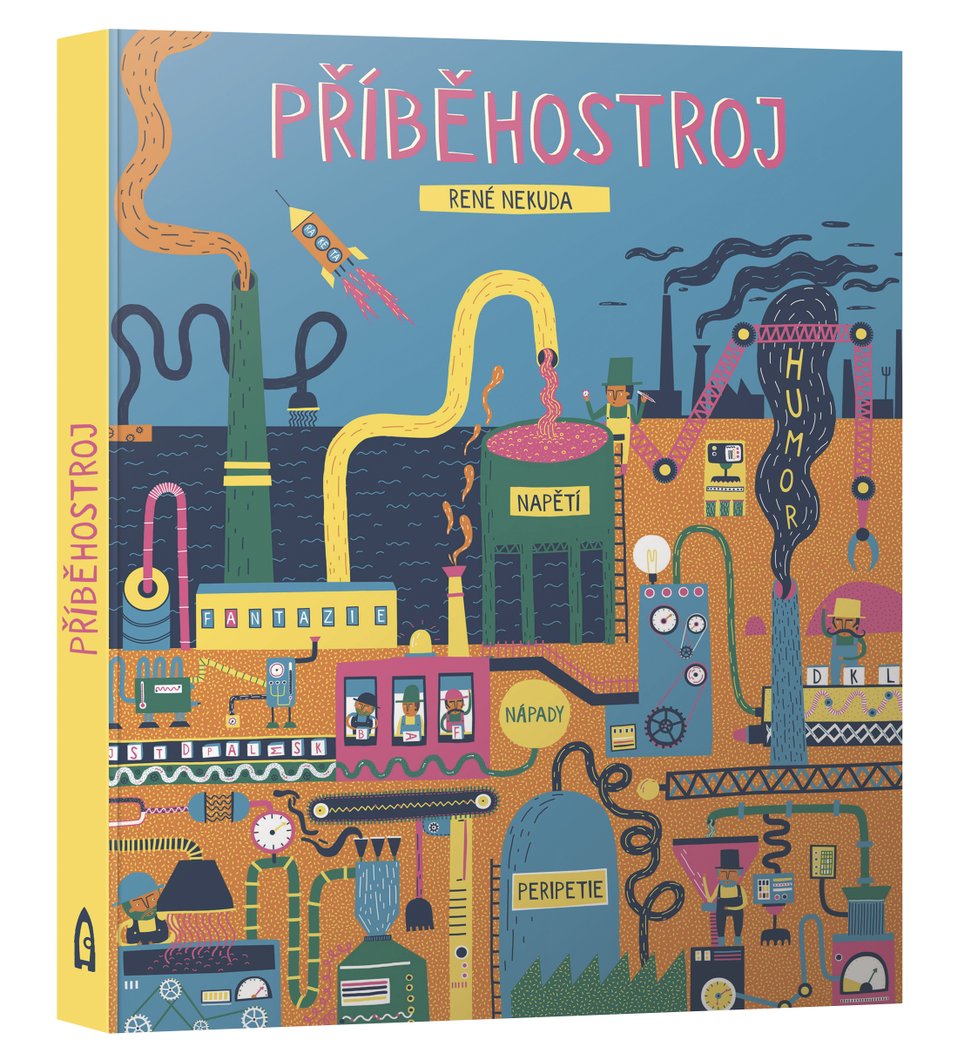 Příběhostroj, autor René Nekuda, vydal Labyrint. Příběhostroj dětem otevírá dveře do kouzelného světa příběhů, kde je možné úplně všechno. Vykouzlí setkání se zajímavými postavami v neobvyklých situacích, díky nimž mohou děti zkoumat hranice své fantazie. Součástí knihy je netradiční „generátor příběhů“ — během vyprávění se losují náhodné postavy, předměty či situace umístěné v rozích každé stránky. Originálně zpracovaná kniha rozvíjí čtenářskou gramotnost, kreativitu, obrazotvornost a tříbí schopnosti vypravěče.