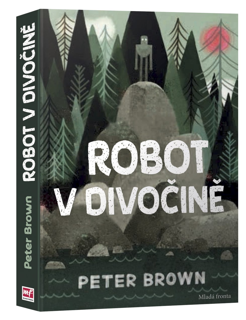 Robot v divočině, napsal Peter Brown, vydala Mladá fronta. Z nákladní lodi, která se během hurikánu potopila uprostřed oceánu, připluje k ostrovu obývanému zvířaty bedna. Zvířata bedýnku najdou a zjistí, že je v ní robotka Roz, nechtěně ji zapnou a ona se musí naučit, jak na neznámém ostrově přežít, spřátelit se se zvířaty, která ji zpočátku považují za „nestvůru“, a překonávat velká nebezpečí.