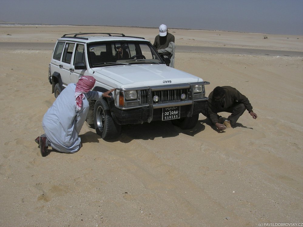 Cesta do Údolí velryb (Wadi Al-Hitan) je zdlouhavá