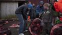 Tradiční lov a zabíjení velryb na Faerských ostrovech.