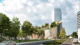 Developerská firma Velska plánuje na pozemku u budoucí stanice metra D Olbrachtova postavit několik domů s byty, obchody a kancelářemi. Dominantou projektu bude kancelářská budova vysoká 78 metrů.