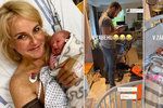 Vendula Pizingerová tři dny po porodu doma