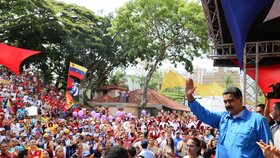 Prezident Venezuely se svými příznivci