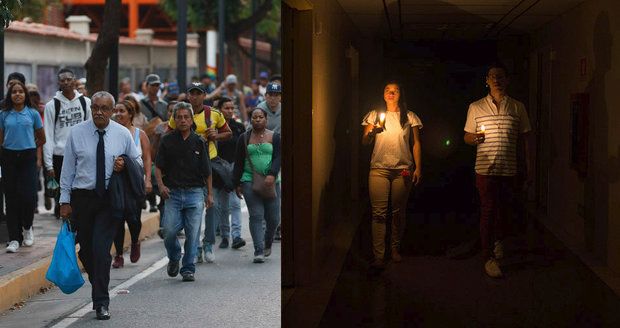 Stojící metro, temné ulice a nefungující internet: Ve Venezuele vypadl proud, Maduro viní USA